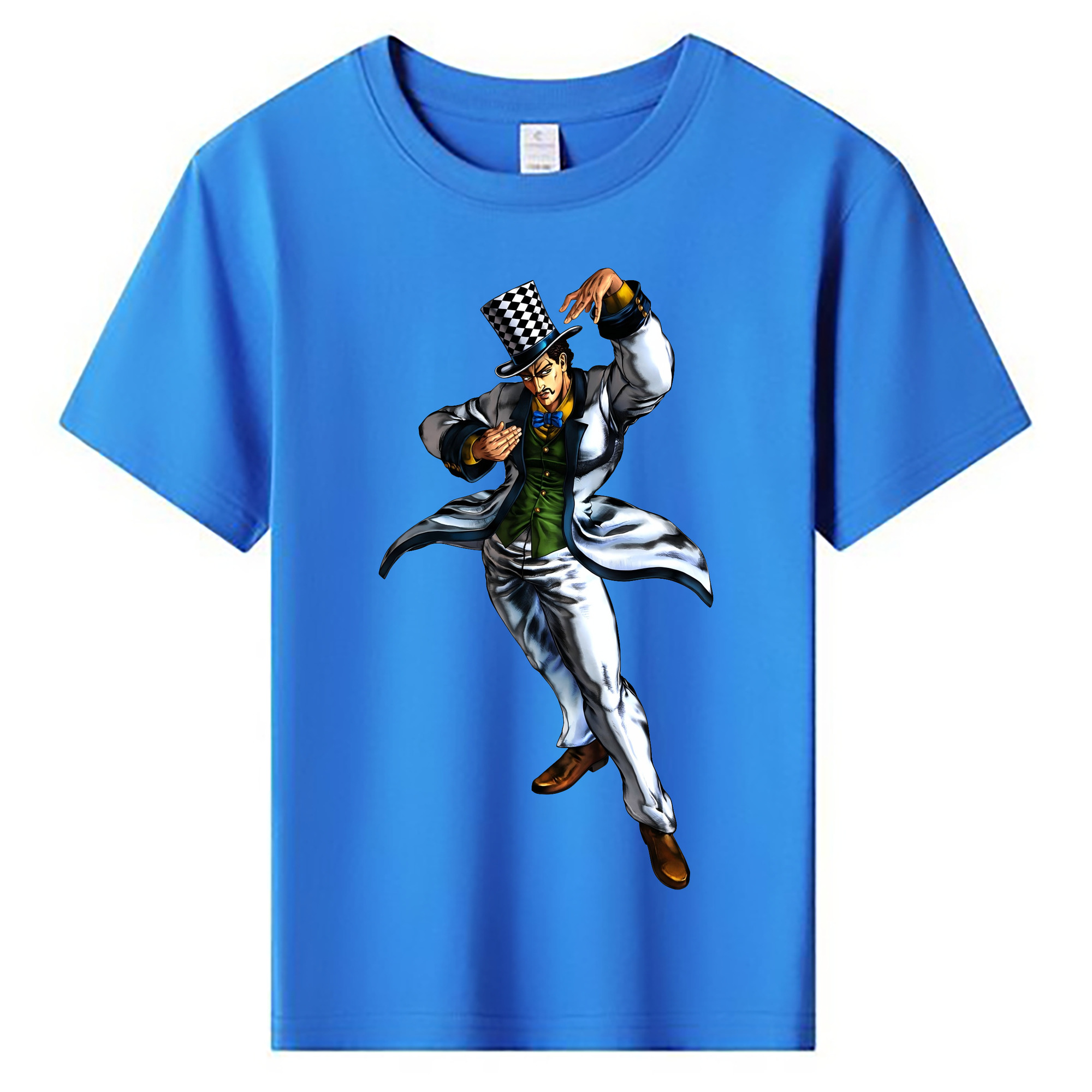 （画像用） ジョジョの奇妙な冒険 ウィル?アントニオ?ツェペリ JoJo's Bizarre Adventure Will Anthonio Zeppeli 綿100％キッズTシャツ（フロントプリント）